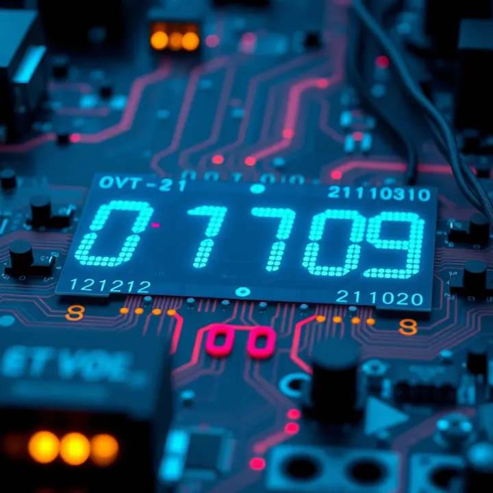 Visualization of binary code applied within digital electronics showcasing how binary signals control digital circuits