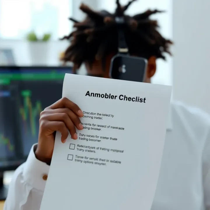 Illustration of a checklist for selecting a trustworthy trading broker