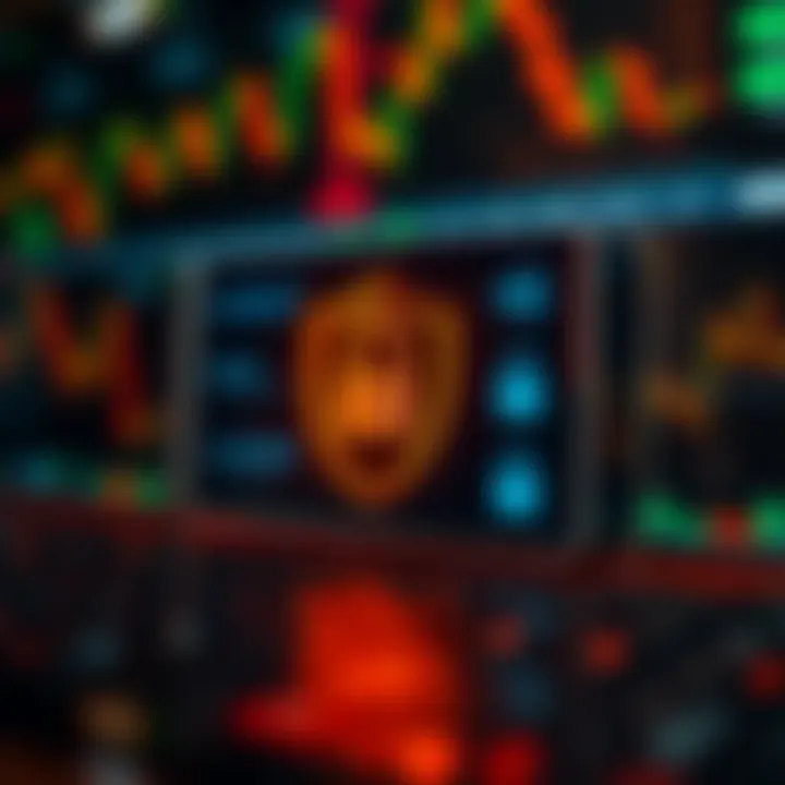 Graphical representation of account security measures with shield and lock icons