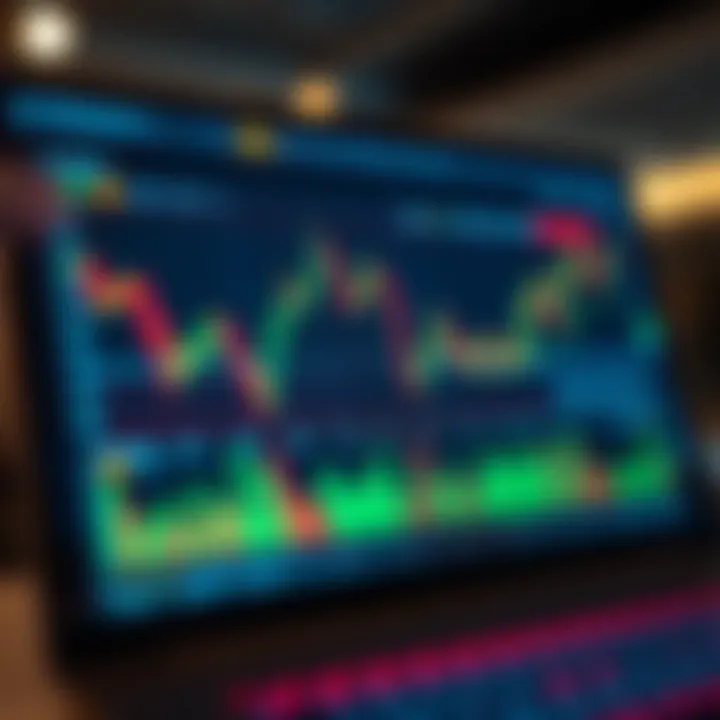 Illustration of forex trading platform interface with charts and market data