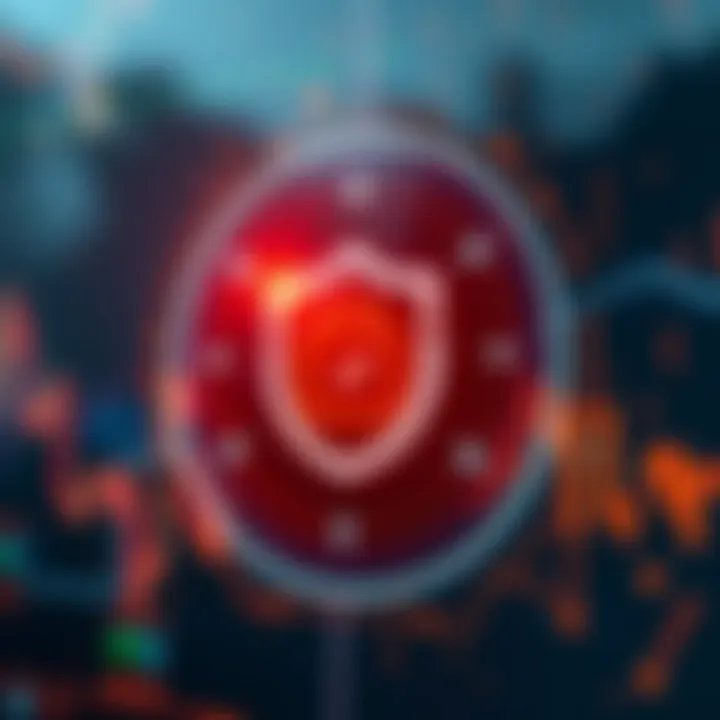 Secure digital shield icon symbolizing protection in forex trading platforms