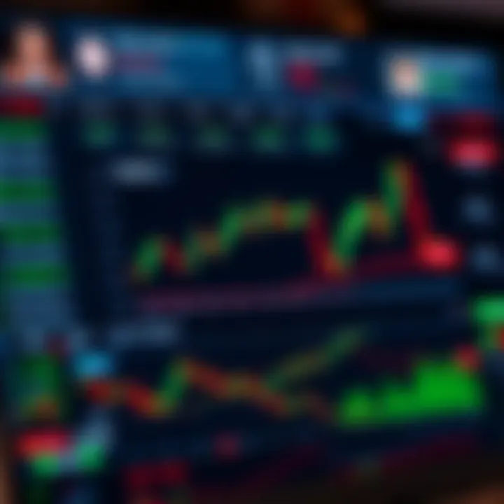 Dashboard of a crypto trading platform showing various cryptocurrency prices and market trends