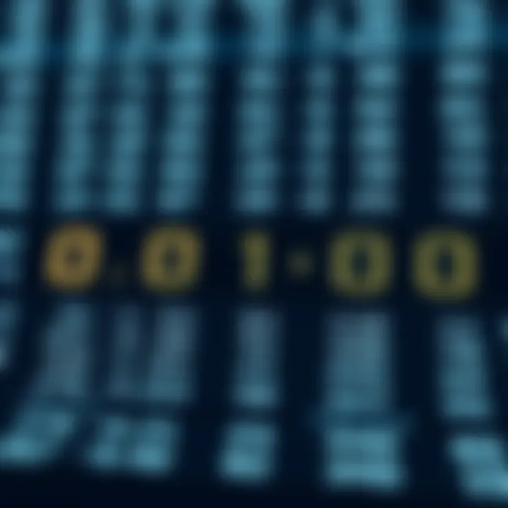 Illustration showing binary digits being added with carry-over in a table format