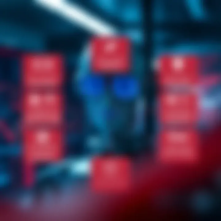 Visual representation of key factors to consider when selecting binary trading bots including customization and risk management