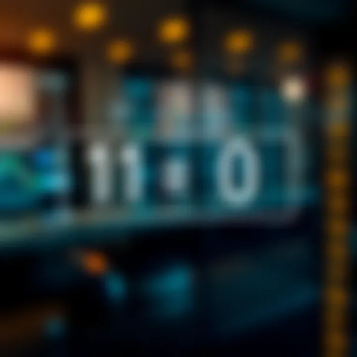 Illustration of Decimal to Binary Conversion Method Diagram illustrating the conversion of a decimal number to binary using division by two