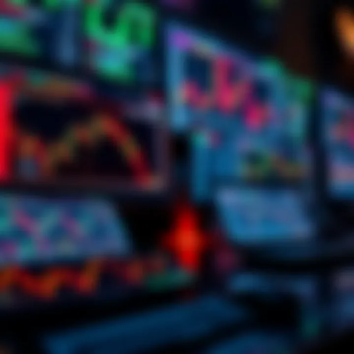 Illustration of digital devices displaying forex trading platforms and charts used in Kenya