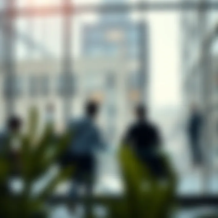 Illustration showing elements of a strong compliance culture in a corporate environment