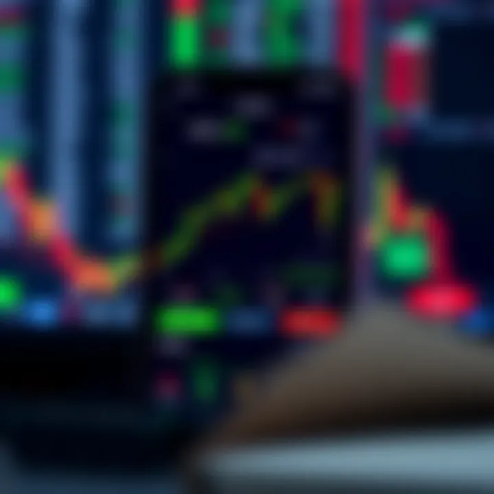 User interface of a forex trading application showing real-time currency exchange rates and market trends