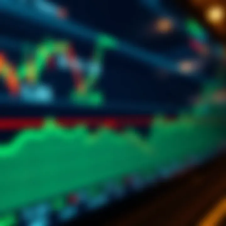 Graph showing currency exchange rates fluctuating on a digital trading platform