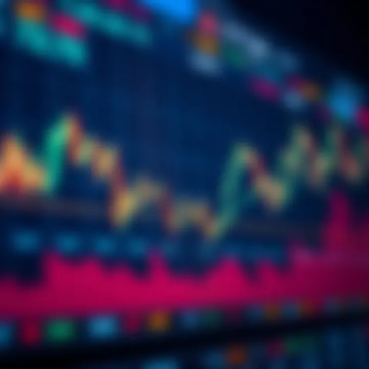 Graph showing currency exchange rates fluctuating on a digital trading platform