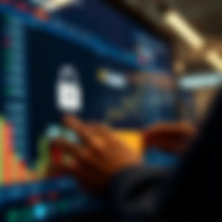 User securely entering login credentials on a digital platform