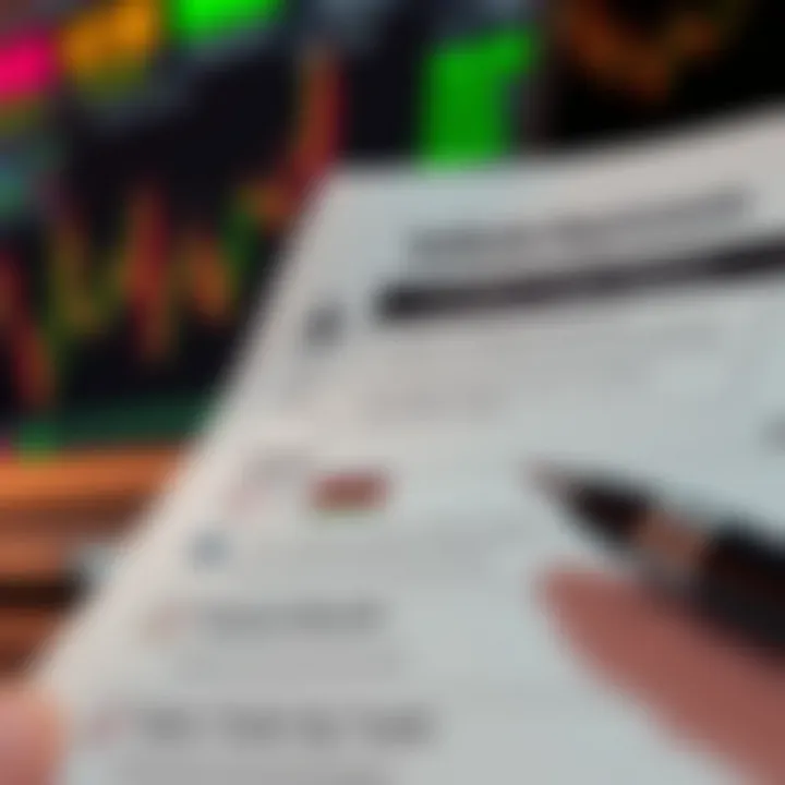 Verification checklist for confirming identity and account details on a trading platform