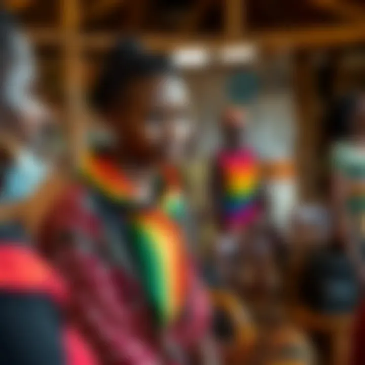 Supportive community gathering in Kenyan setting highlighting inclusivity and acceptance of diverse gender identities