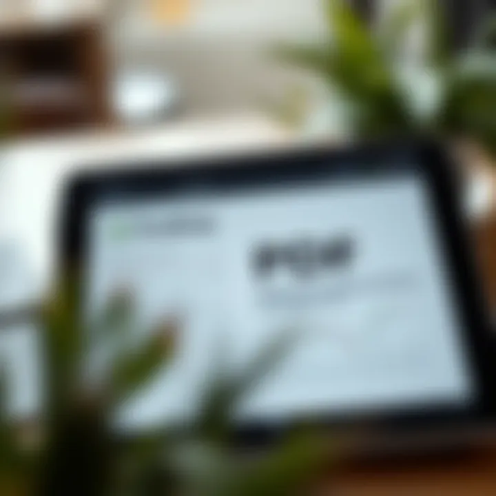 Collection of digital PDF documents on a tablet screen