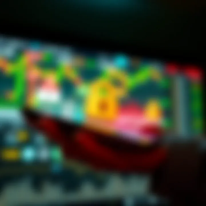 Illustration of secure mobile transaction with forex trading elements and safety icons