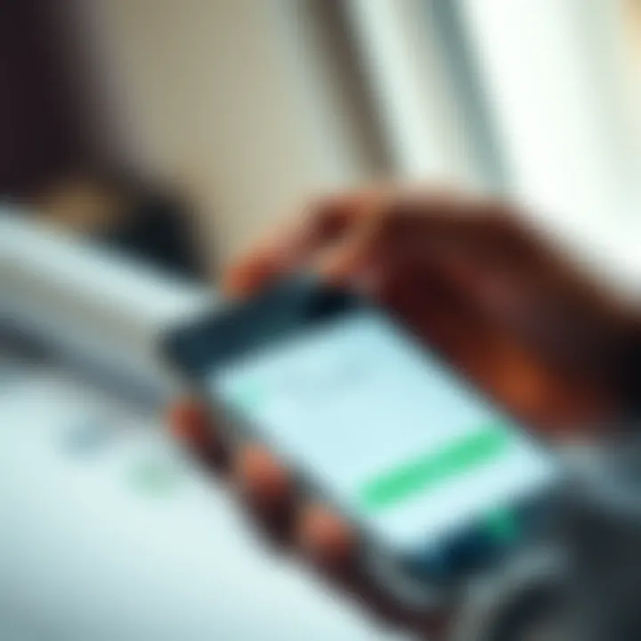 User setting up a forex trading account on a smartphone showing account registration form