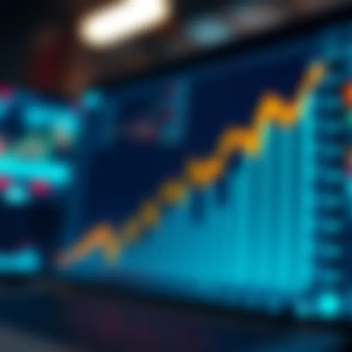 Graph showing upward trend in forex trading on a digital platform