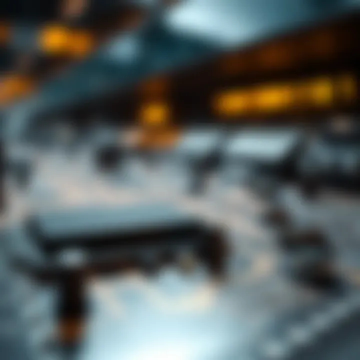 Close-up of a circuit board highlighting binary data transmission paths