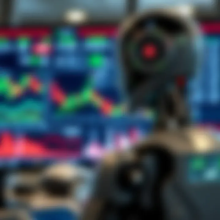 Diagram showing automated trading bot analyzing market data on a digital interface