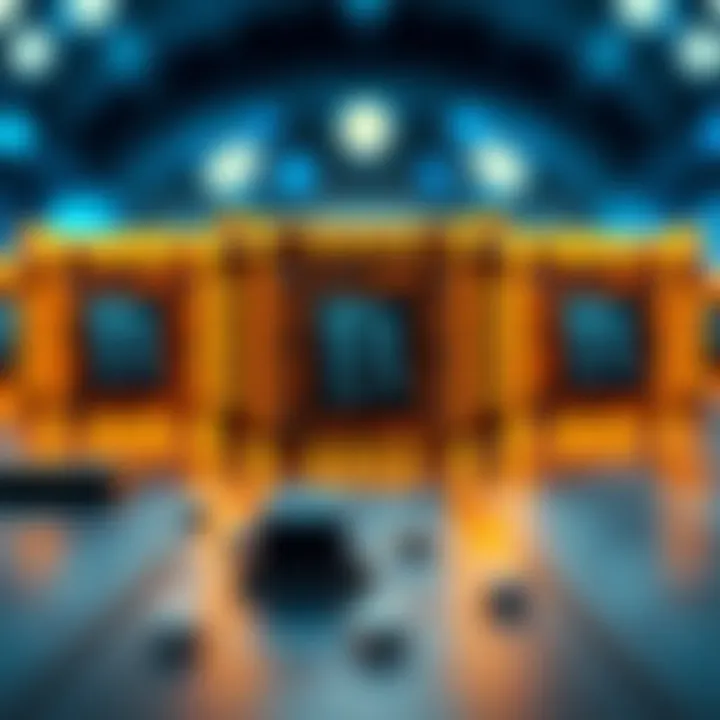 Visual representation of binary application in digital electronics circuits