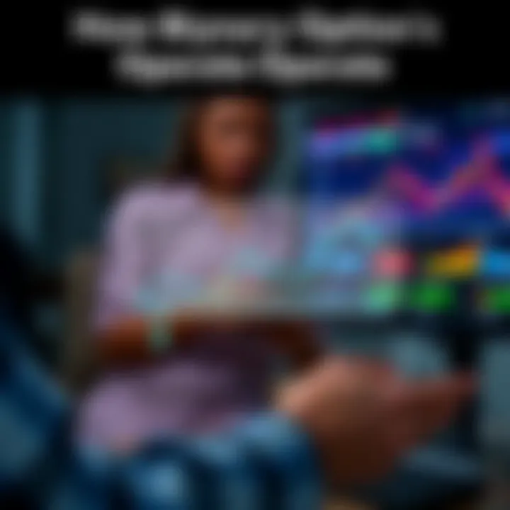 Diagram illustrating the operation of binary option brokers showing trade execution and payout process