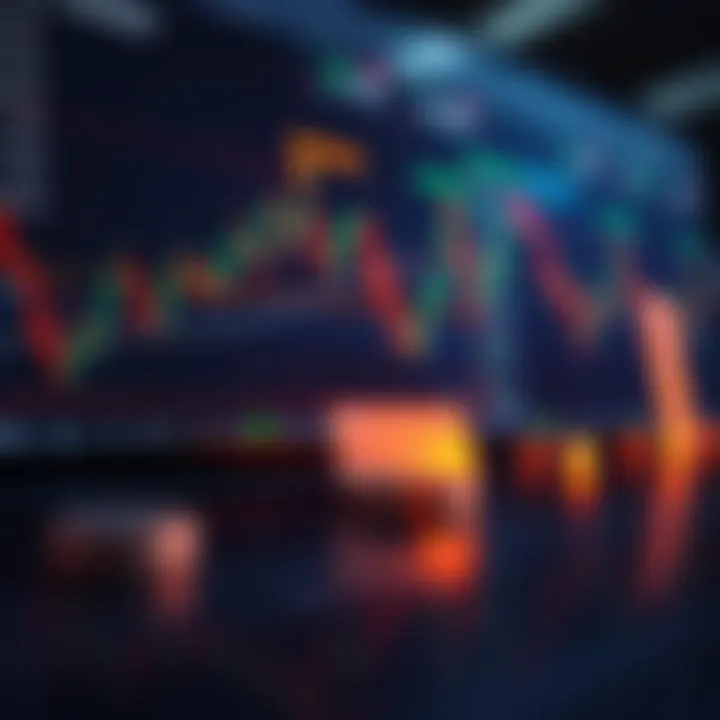 Visual representation of trading strategies with charts and decision-making icons