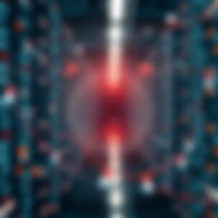Conceptual illustration of data transmission using binary signals in communication networks