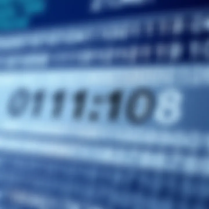 Example table converting binary number representation into decimal equivalent