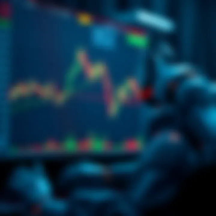 Graph showing forex trading bot analyzing currency market data on a digital interface