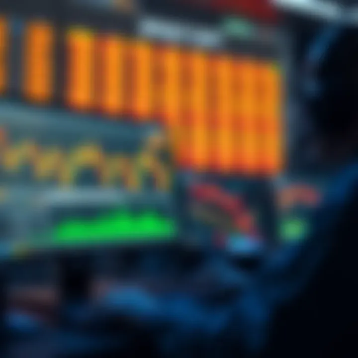 Conceptual illustration of automated trading software analyzing market data for binary options