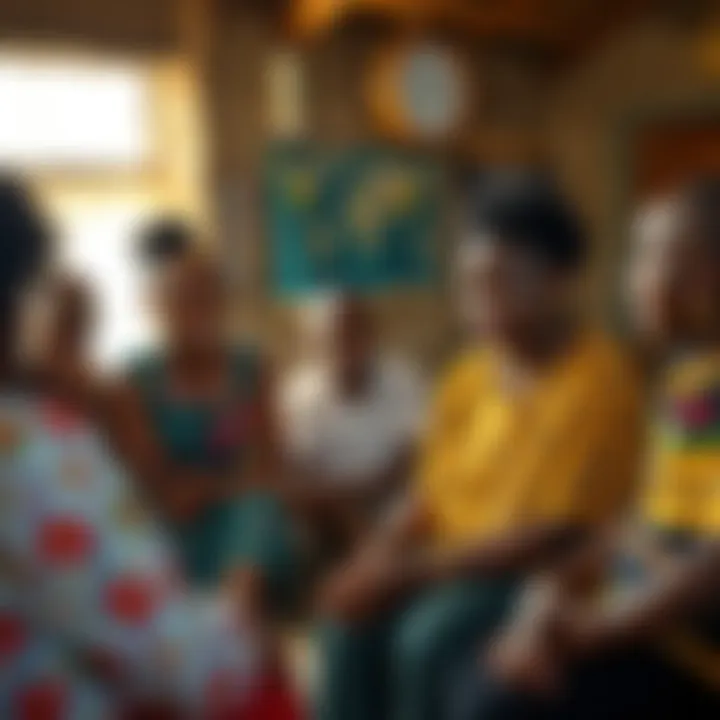 A diverse group engaging in a dialogue about gender identity and expression in a Kenyan community setting