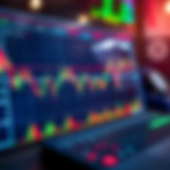 Graph showing currency exchange rates fluctuating on a digital trading platform