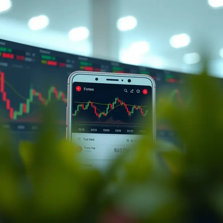 User-friendly forex trading app interface showing charts and trading options