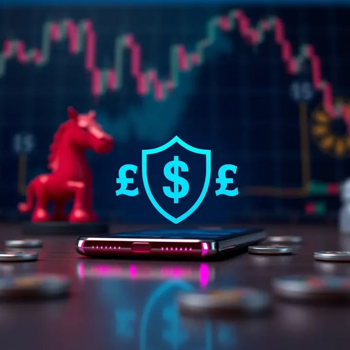Safe and Regulated Forex Trading on Mobile in Kenya Illustration of secure mobile forex trading with Kenyan currency symbols and regulatory shields