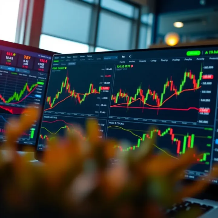 Dashboard displaying various forex trading charts and analytics tools