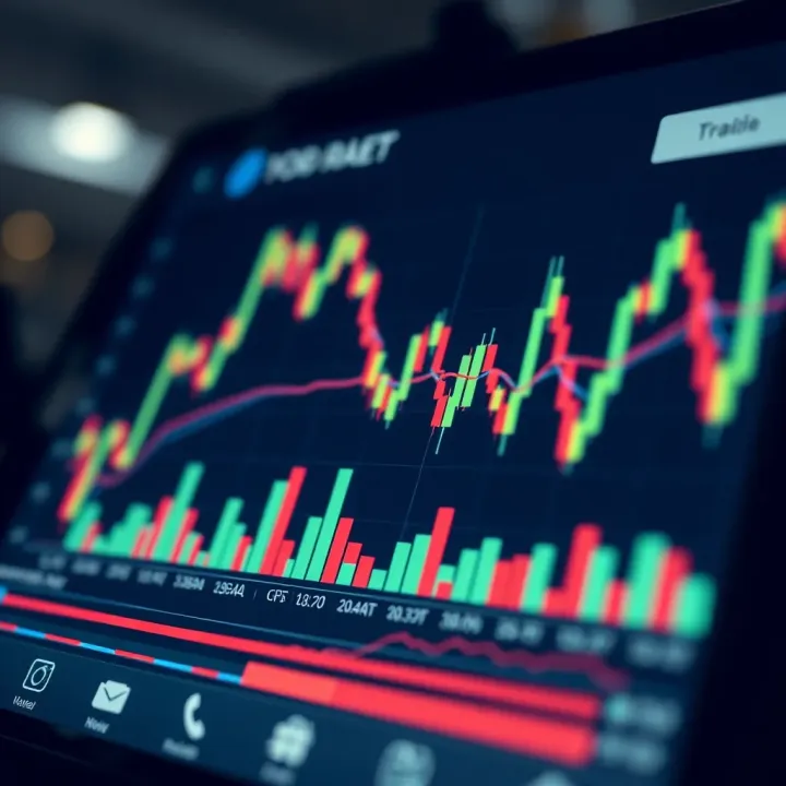 Graph illustrating forex market trends and app features enhancing trading decisions