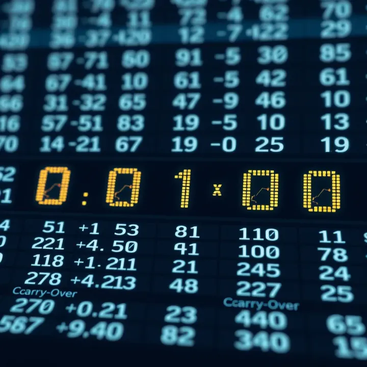 Illustration showing binary digits being added with carry-over in a table format