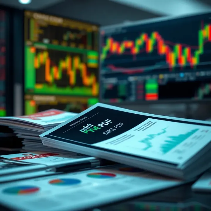 Collection of digital PDF documents showing forex trading strategies and risk management tips
