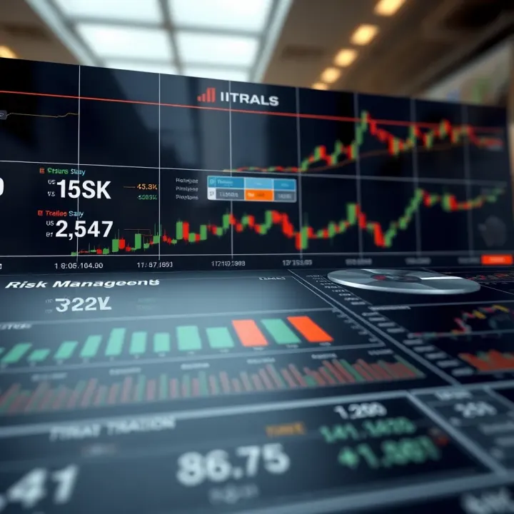 Risk Management in Binary Trading Conceptual diagram of risk management tools and charts used in binary trading