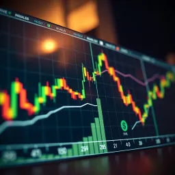 Graph displaying upward trend of forex currency charts with Kenyan shilling symbol