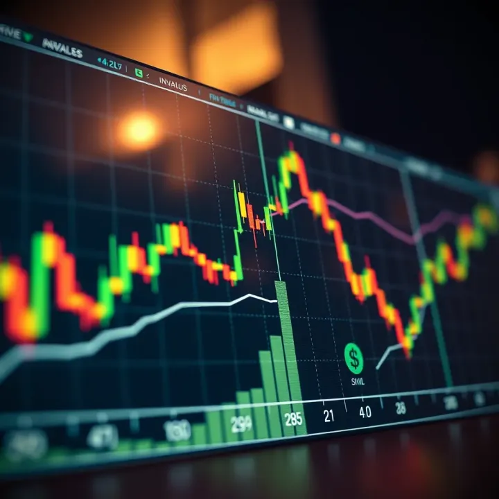 Graph displaying upward trend of forex currency charts with Kenyan shilling symbol