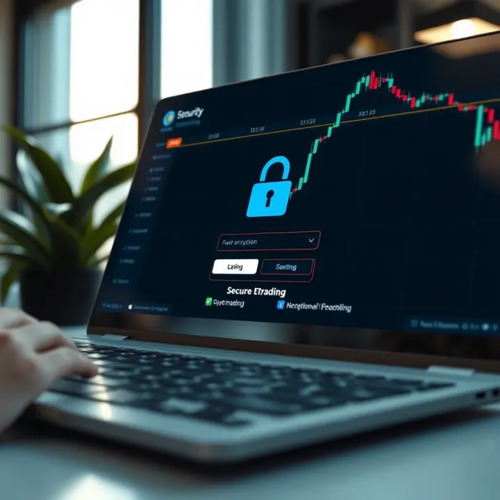 Security Features for Safe Crypto Trading Secure login screen highlighting encryption and two-factor authentication