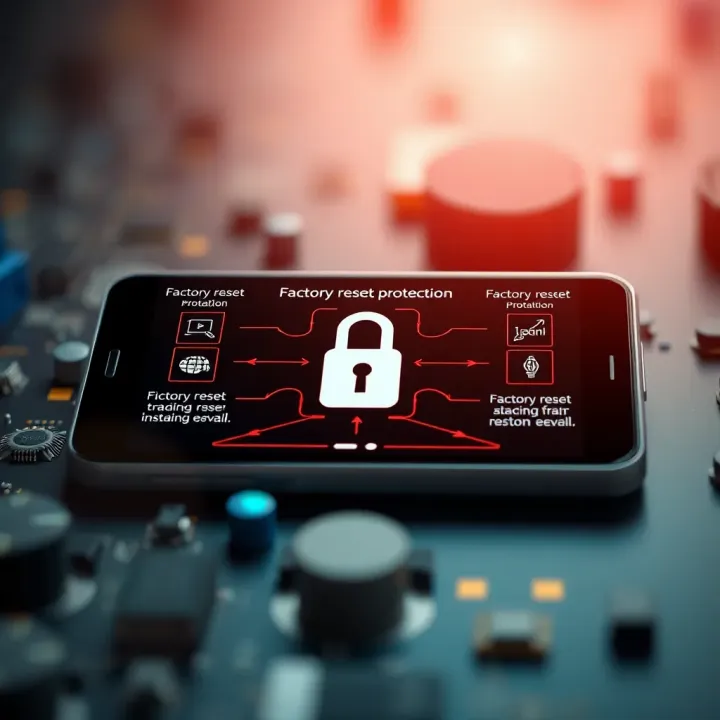 Diagram illustrating the concept of Factory Reset Protection preventing unauthorized firmware installation on Android devices
