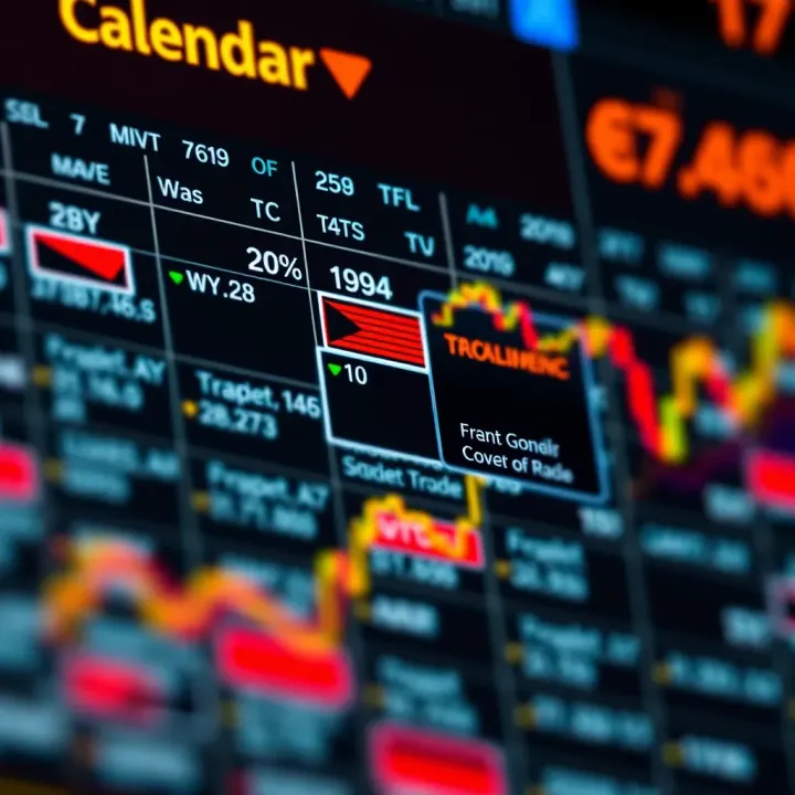 Forex economic calendar displaying upcoming economic events and data releases relevant to currency trading