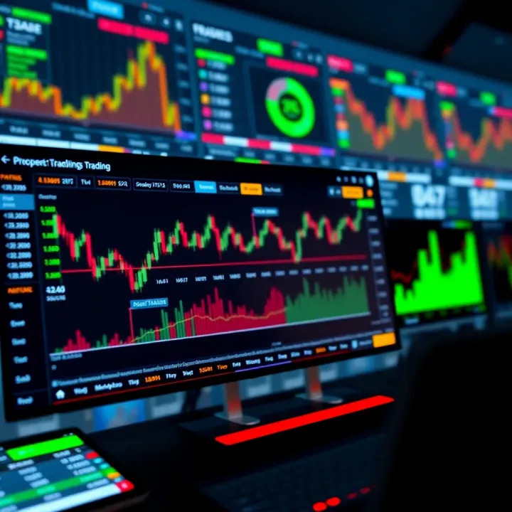 Forex trading dashboard showing charts, account balance, and navigation options