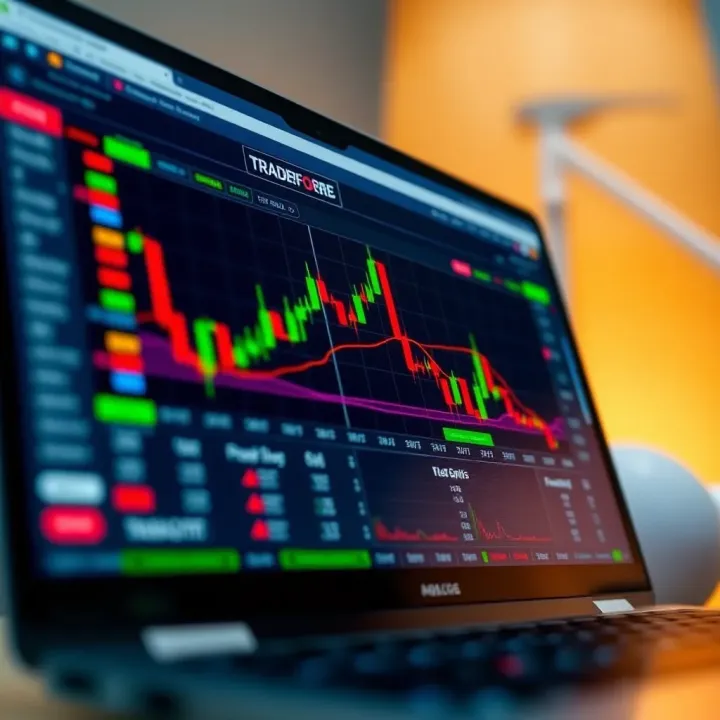 Screenshot of a popular Kenyan forex trading platform interface with charts and trading options