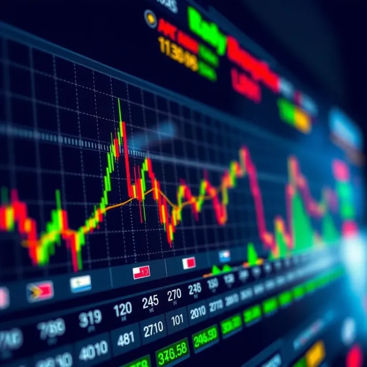 Graph showing currency pair volatility during overlapping market hours with economic calendar icons
