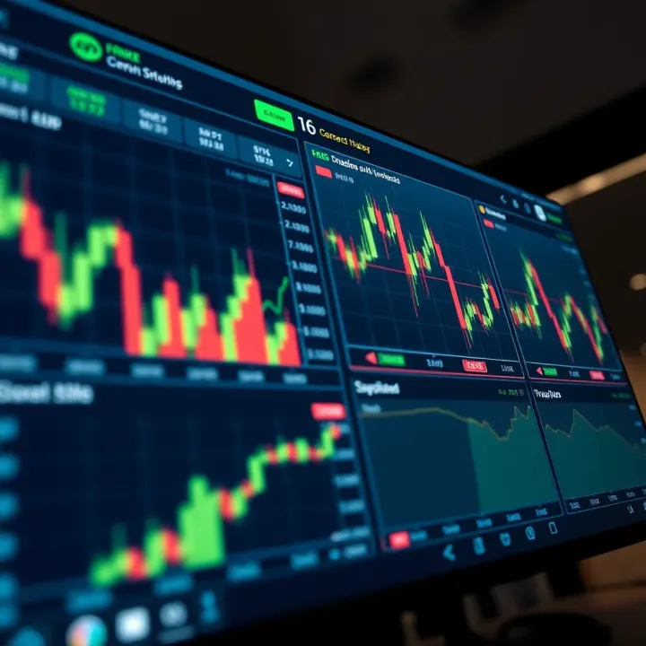 Overview of a Forex Trading Platform Interface in Kenya Dashboard of a forex trading platform showing currency charts and trading options