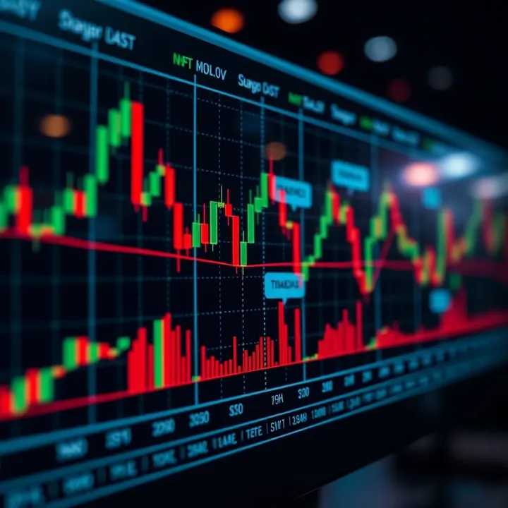 Trading graph depicting price reversal points at resistance and support zones