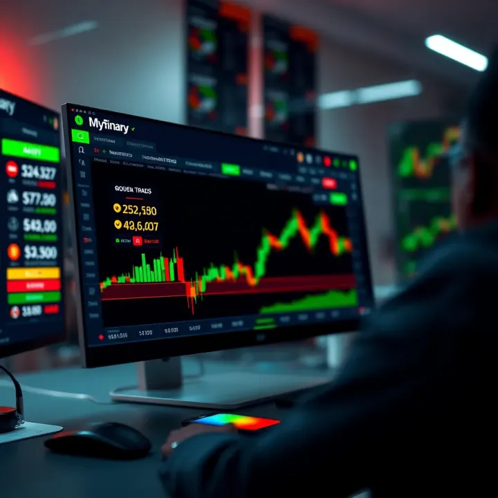 Secure online trading platform interface highlighting investment options and risk management tools